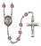 San Peregrino Engravable Rosary with Amethyst Beads