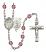 Scapular Engravable Rosary with Amethyst Beads