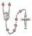 Saint Thomas Aquinas Engravable Rosary with Amethyst Beads