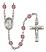 Saint Thomas More Engravable Rosary with Amethyst Beads