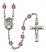 Saint Casimir of Poland Engravable Rosary with Amethyst Beads