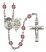 Guardian Angel and EMT Rosary with Amethyst Beads