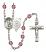 Guardian Angel and Army Rosary with Amethyst Beads