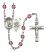 Guardian Angel and Marine Corp Rosary with Amethyst Beads