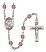 Saint Agnes of Rome Engravable Rosary with Amethyst Beads