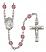 Saint Vincent de Paul Engravable Rosary with Amethyst Beads