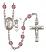 Saint Christopher and Volleyball Rosary with Amethyst Beads