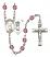 Saint Christopher and Gymnastics Rosary with Amethyst Beads