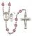 Saint Christopher and Dance Rosary with Amethyst Beads