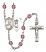 Saint Christopher and Track & Field Rosary with Amethyst Beads