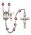 Saint Christopher and Golf Rosary with Amethyst Beads