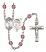 Saint Sebastian and Golf Rosary with Amethyst Beads