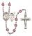 Saint Sebastian and Martial Arts Rosary with Amethyst Beads