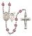 Saint Sebastian and Wrestling Rosary with Amethyst Beads