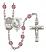 Saint Cecilia and Choir Rosary with Amethyst Beads