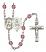 Saint Kateri and Equestrian Rosary with Amethyst Beads