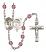 Saint Sebastian and Archery Rosary with Amethyst Beads