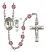 Saint Christopher and Archery Rosary with Amethyst Beads