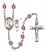 Saint Christopher and Rugby Rosary with Amethyst Beads