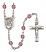 Saint Sebastian and Motorcycle Rosary with Amethyst Beads