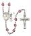 Saint CHRISTOPHER and Water Polo-Women Rosary with Amethyst Beads