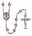 Virgen del Fatima Engravable Rosary with Amethyst Beads