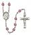 Saint Maria Goretti Engravable Rosary with Amethyst Beads