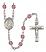 Saint Alexandra Engravable Rosary with Amethyst Beads