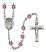 Holy Family Engravable Rosary with Amethyst Beads