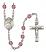 Saint Gertrude of Nivelles Engravable Rosary with Amethyst Beads