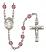 Saint Joseph the Worker Engravable Rosary with Amethyst Beads