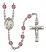 Our Lady of Lebanon Engravable Rosary with Amethyst Beads