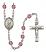 Blessed Trinity Engravable Rosary with Amethyst Beads