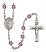 Saint Aaron Engravable Rosary with Amethyst Beads