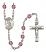 Saint Christian Demosthenes Engravable Rosary with Amethyst Beads