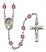 Blessed Caroline Gerhardinger Engravable Rosary with Amethyst Beads