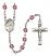 Our Lady of Good Counsel Engravable Rosary with Amethyst Beads