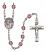 Virgen del Lourdes Engravable Rosary with Amethyst Beads