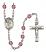 Saint Peter Nolasco Engravable Rosary with Amethyst Beads