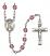 Saint Ronan Engravable Rosary with Amethyst Beads