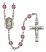 Saint Christina the Astonishing Engravable Rosary with Amethyst Beads