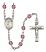 Saint Columbanus Engravable Rosary with Amethyst Beads