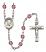 Saint Luigi Orione Engravable Rosary with Amethyst Beads