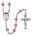 Immaculate Heart of Mary Engravable Rosary with Amethyst Beads