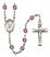 Saint Anselm of Canterbury Engravable Rosary with Amethyst Beads