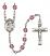 Saint Januarius Engravable Rosary with Amethyst Beads