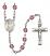 Saint Adrian of Nicomedia Engravable Rosary with Amethyst Beads