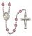 Saint Catherine of Bologna Engravable Rosary with Amethyst Beads