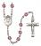 Saint Josephine Bakhita Engravable Rosary with Amethyst Beads