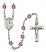 Saint Edwin Engravable Rosary with Amethyst Beads